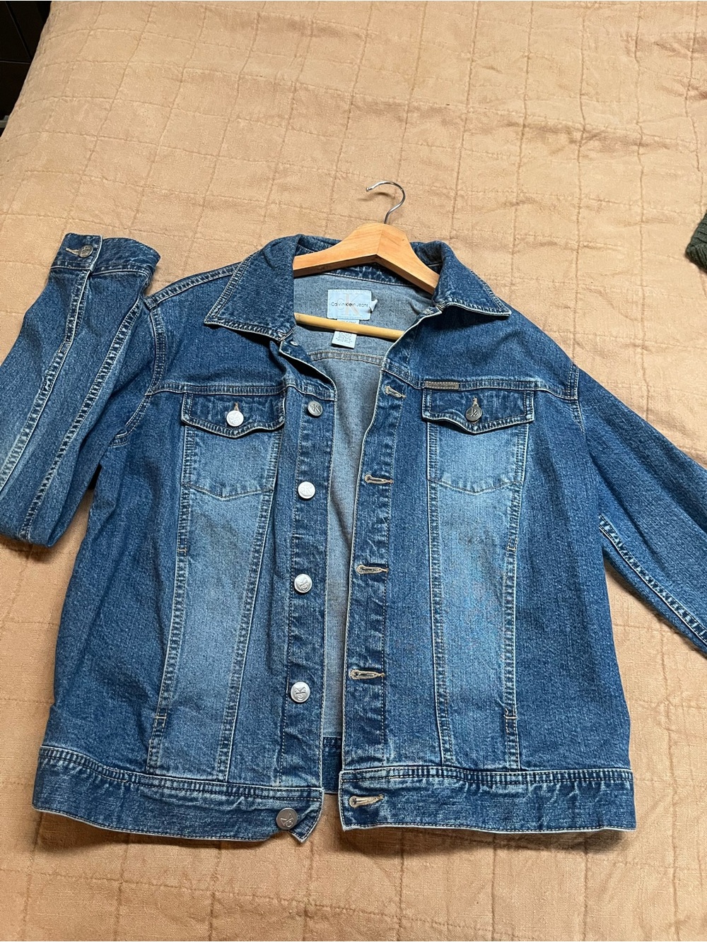 Calvin Klein Jeans Two-Tone Blue Denim Jacket